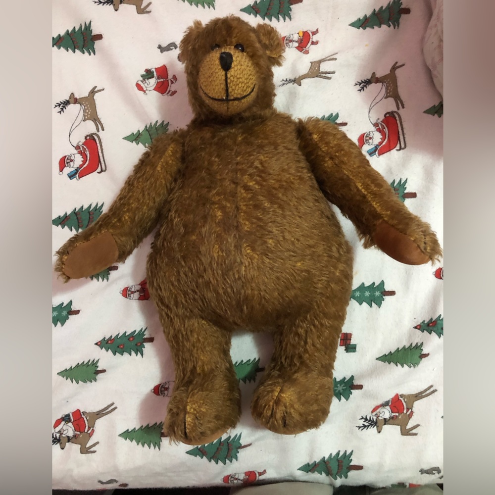 Vintage MOHAIR Bear Jointed Arms - Hunchback 17" Winey Bears